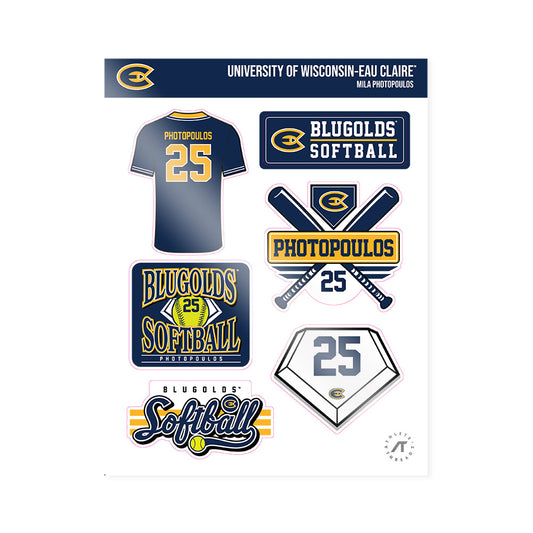 UW Eau Claire - NCAA Softball : Mila Photopoulos - Sticker Sheet-0