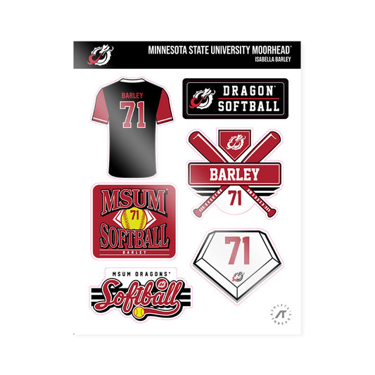 MSUM - NCAA Softball : Isabella Barley - Sticker Sheet-0
