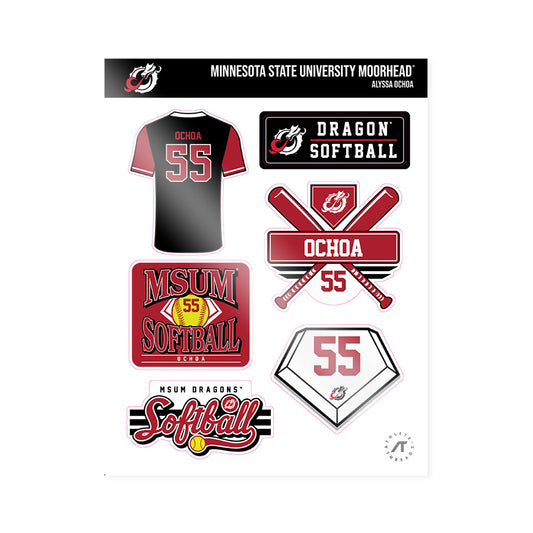MSUM - NCAA Softball : Alyssa Ochoa - Sticker Sheet-0