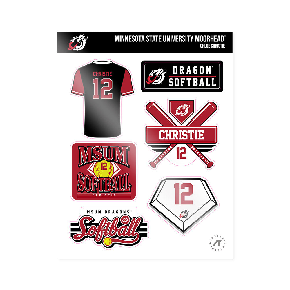 MSUM - NCAA Softball : Chloe Christie - Sticker Sheet-0