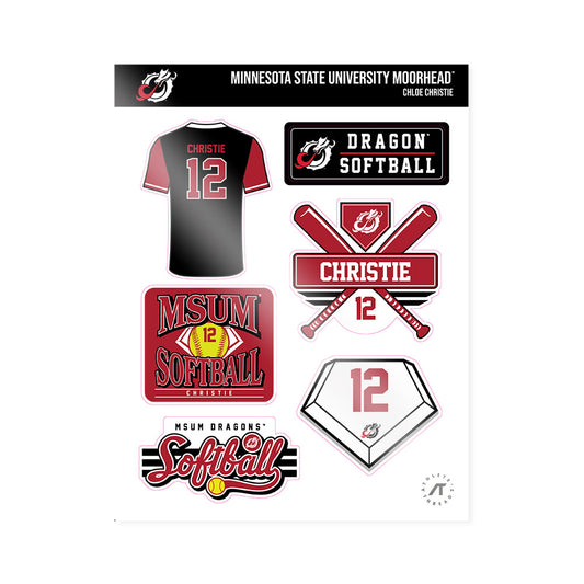MSUM - NCAA Softball : Chloe Christie - Sticker Sheet-0
