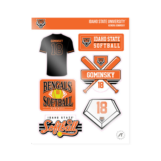 Idaho State - NCAA Softball : Kendra Gominsky - Sticker Sheet-0