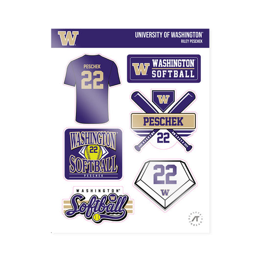 Washington - NCAA Softball : Riley Peschek - Sticker Sheet-0