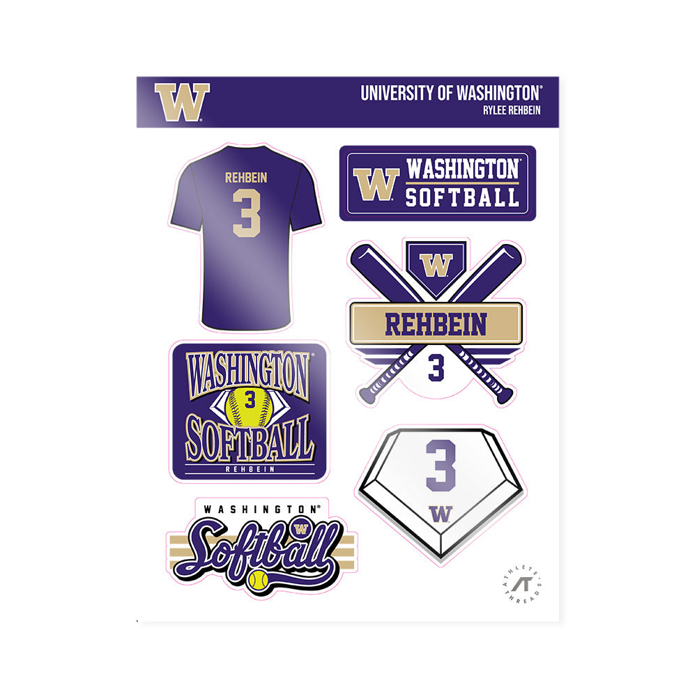 Washington - NCAA Softball : Rylee Rehbein - Sticker Sheet-0