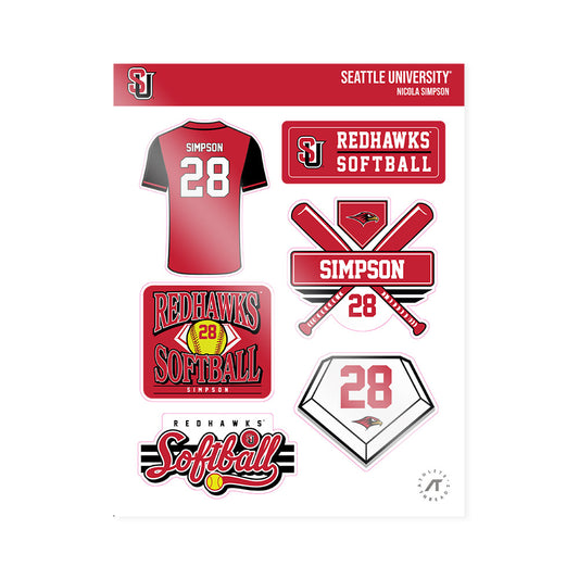 Seattle - NCAA Softball : Nicola Simpson - Sticker Sheet-0