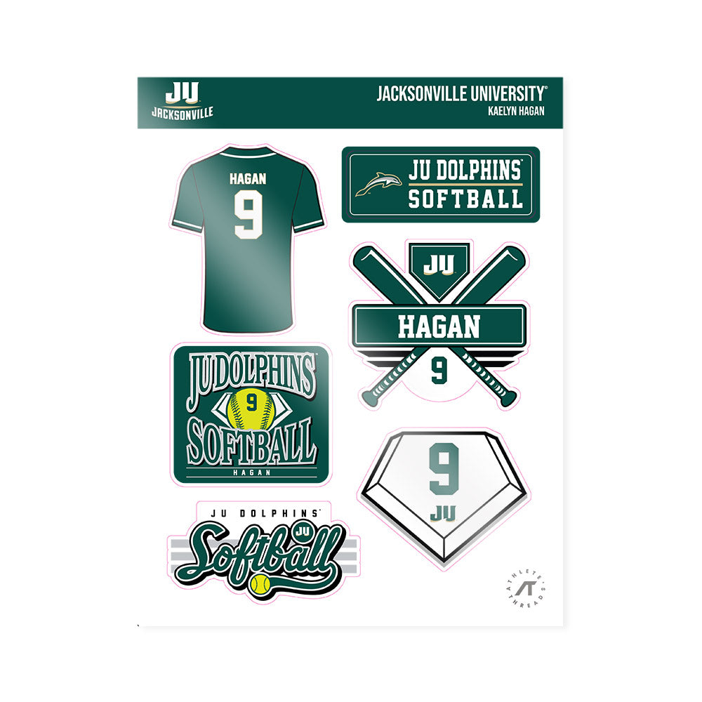 Jacksonville - NCAA Softball : Kaelyn Hagan - Sticker Sheet-0