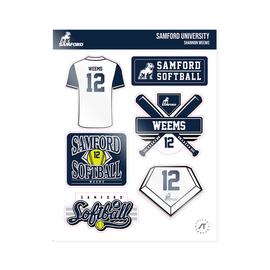 Samford - NCAA Softball : Shannon Weems - Sticker Sheet-0