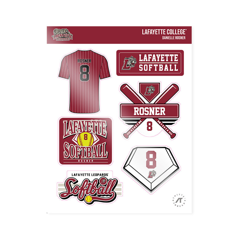 Lafayette College - NCAA Softball : Danielle Rosner - Sticker Sheet-0