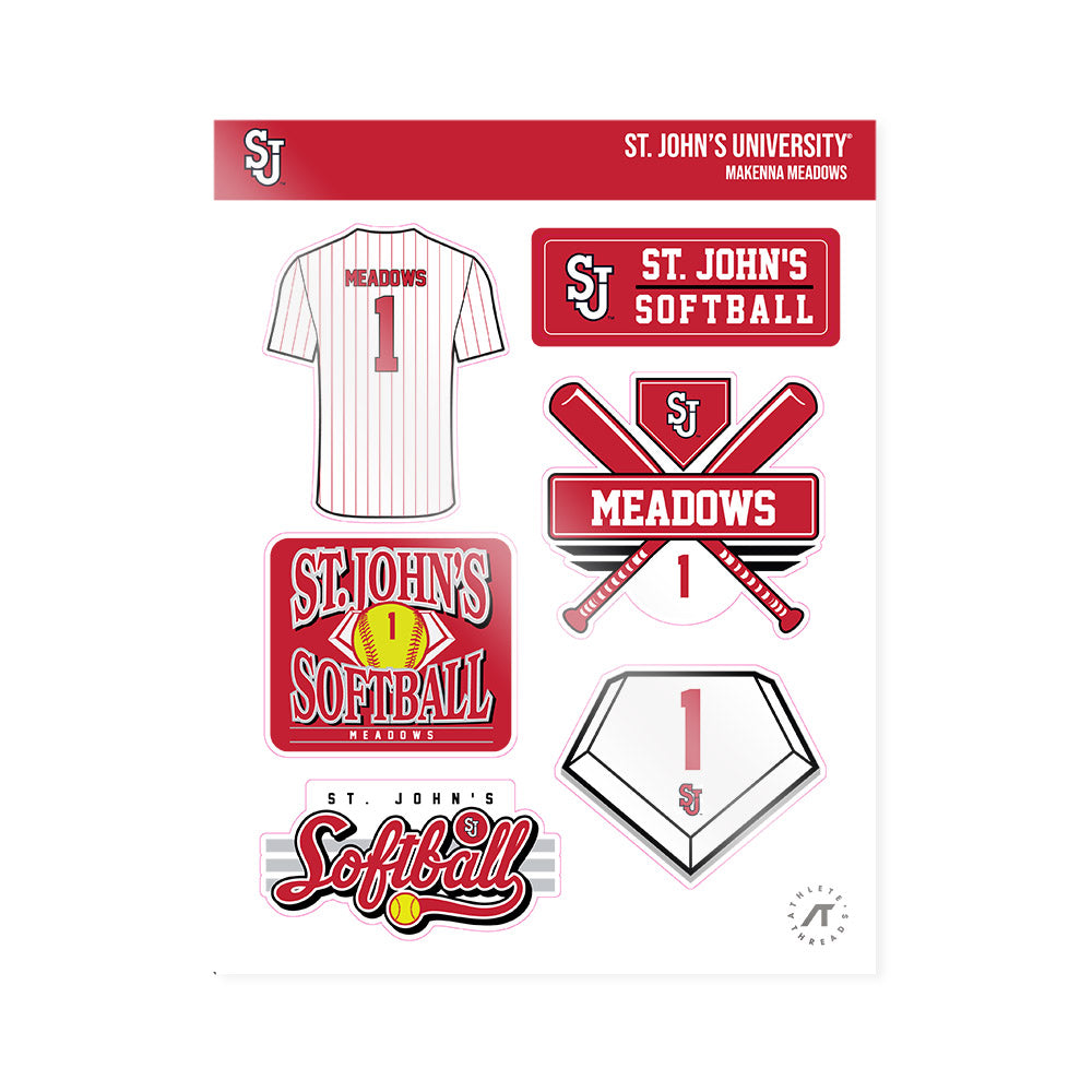 St. Johns - NCAA Softball : Makenna Meadows - Sticker Sheet-0