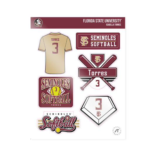 FSU - NCAA Softball : Isabella Torres - Sticker Sheet-0