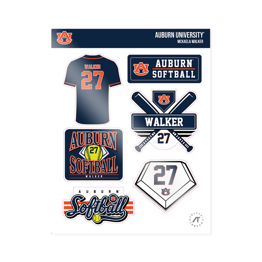 Auburn - NCAA Softball : Mckaela Walker - Sticker Sheet-0