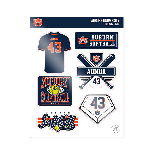 Auburn - NCAA Softball : Delaney Aumua - Sticker Sheet-0