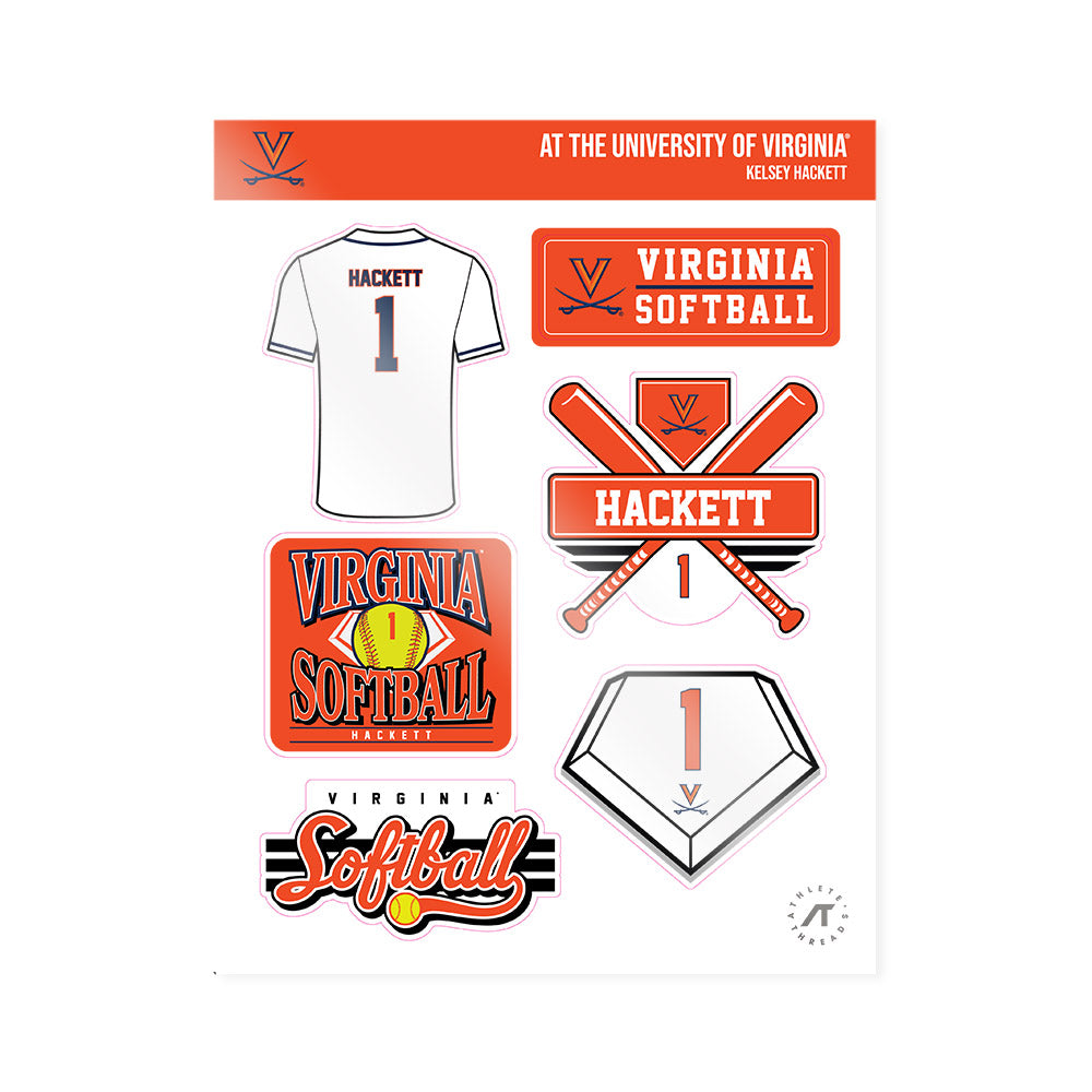 Virginia - NCAA Softball : Kelsey Hackett - Sticker Sheet-0