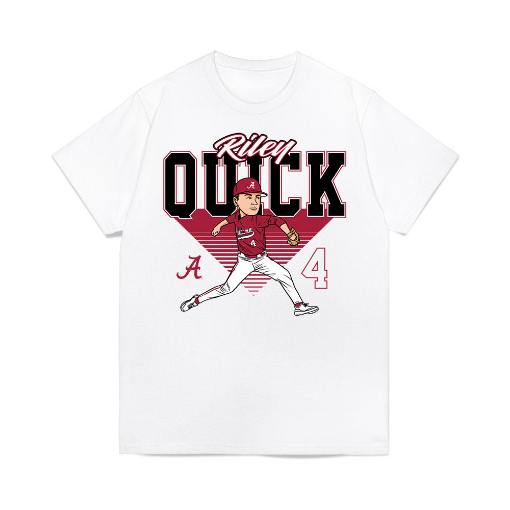 Alabama - NCAA Baseball : Riley Quick - Caricature Premium T-Shirt-0