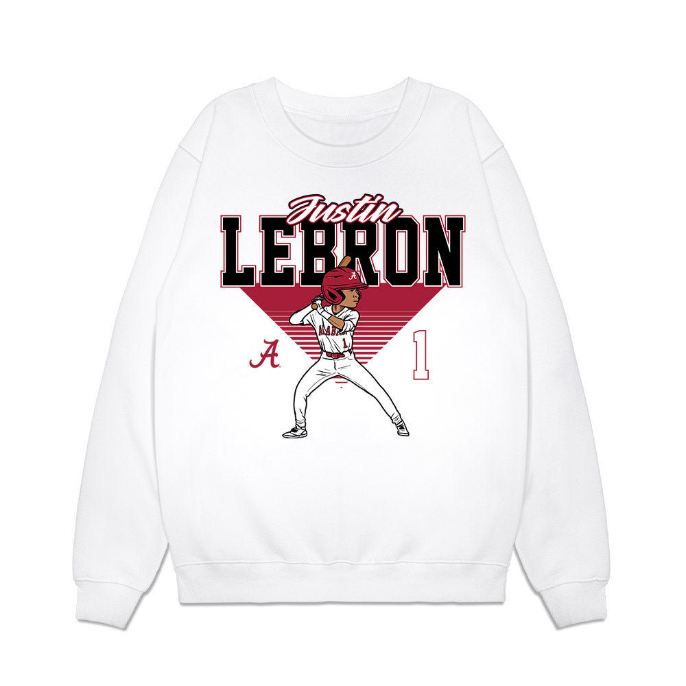 Alabama - NCAA Baseball : Justin Lebron - Caricature Premium Crewneck Sweatshirt-0