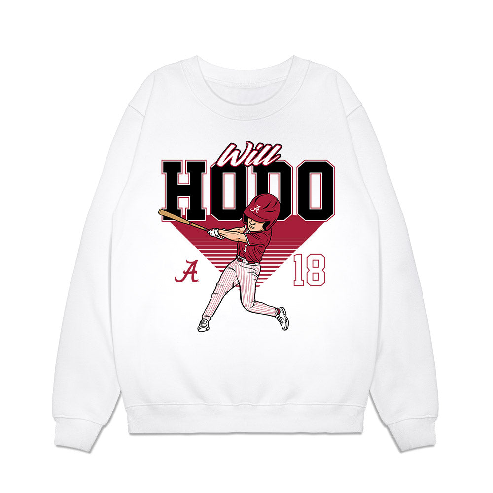 Alabama - NCAA Baseball : Will Hodo - Caricature Premium Crewneck Sweatshirt-0