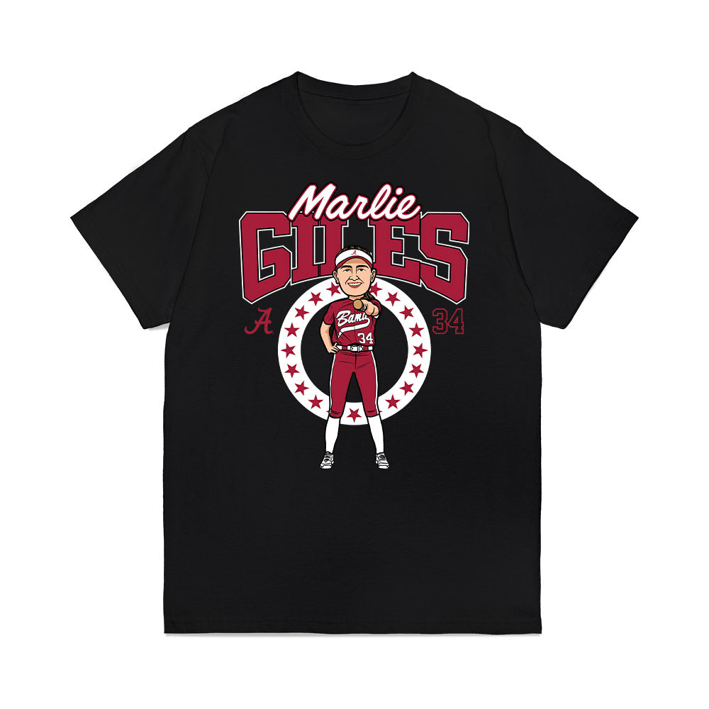 Alabama - NCAA Softball : Marlie Giles - Caricature Premium T-Shirt-0