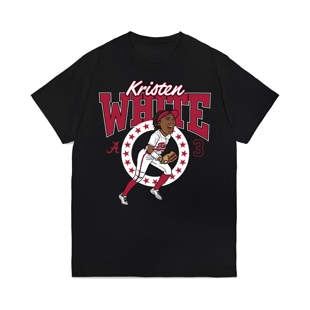 Alabama - NCAA Softball : Kristen White - Caricature Premium T-Shirt-0