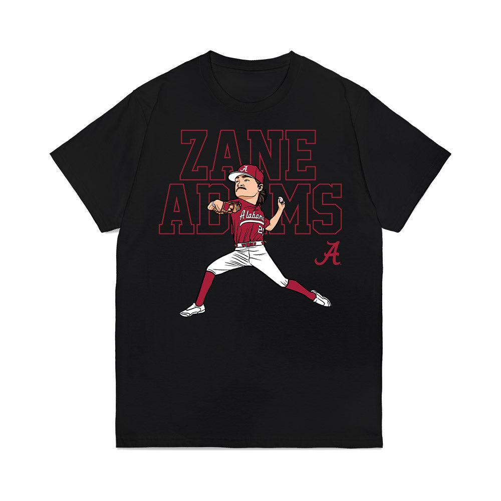 Alabama - NCAA Baseball : Zane Adams - Caricature Premium T-Shirt-0