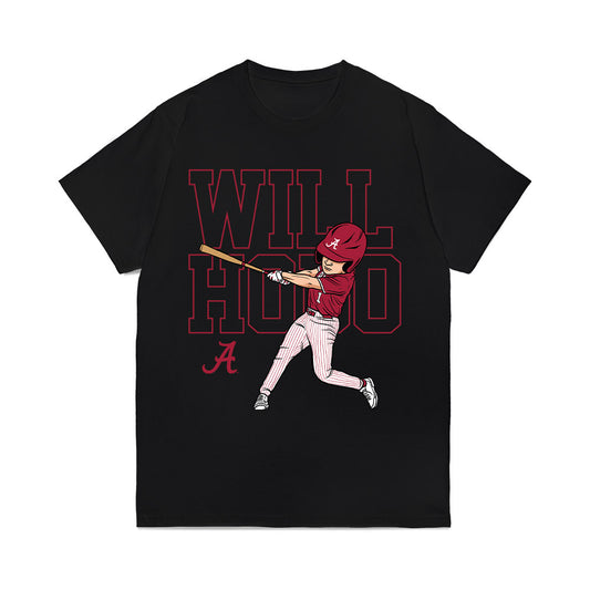 Alabama - NCAA Baseball : Will Hodo - Caricature Comfort Colors T-Shirt-0