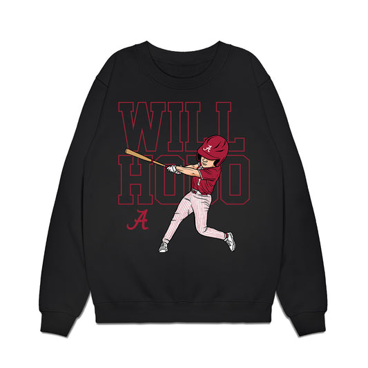 Alabama - NCAA Baseball : Will Hodo - Caricature Premium Crewneck Sweatshirt-0