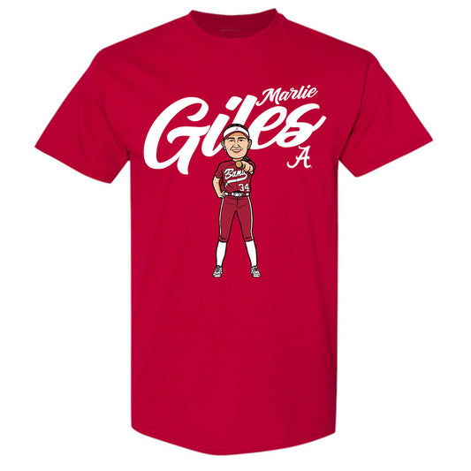 Alabama - NCAA Softball : Marlie Giles - Caricature T-Shirt-0