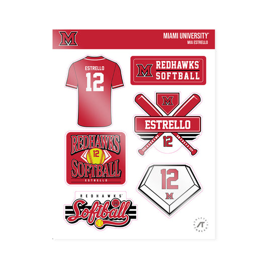 Miami of Ohio - NCAA Softball : Mia Estrello - Sticker Sheet-0