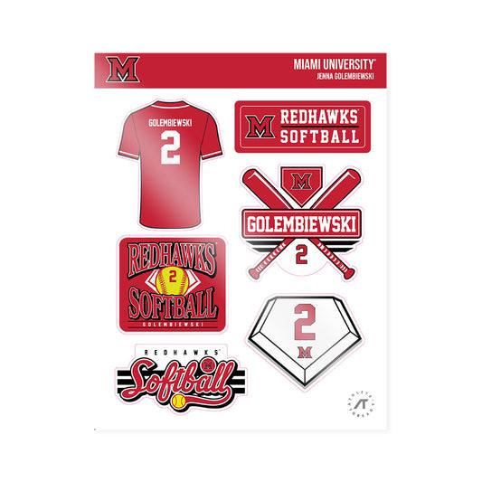 Miami of Ohio - NCAA Softball : Jenna Golembiewski - Sticker Sheet-0