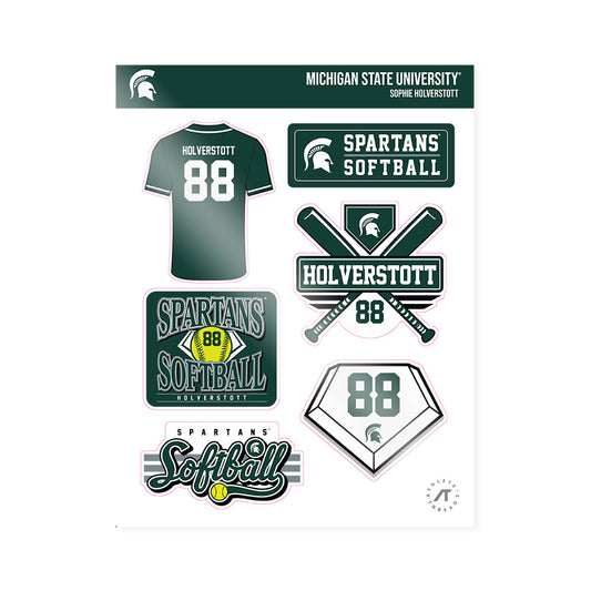 Michigan State - NCAA Softball : Sophie Holverstott - Sticker Sheet-0