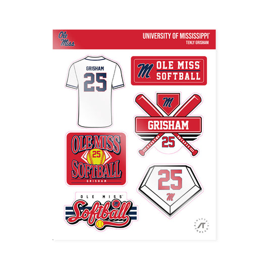 Ole Miss - NCAA Softball : Tenly Grisham - Sticker Sheet-0