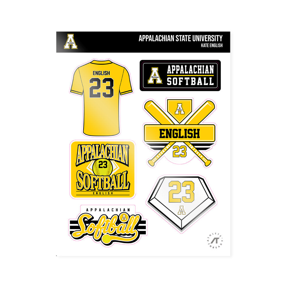 App State - NCAA Softball : Kate English - Sticker Sheet-0