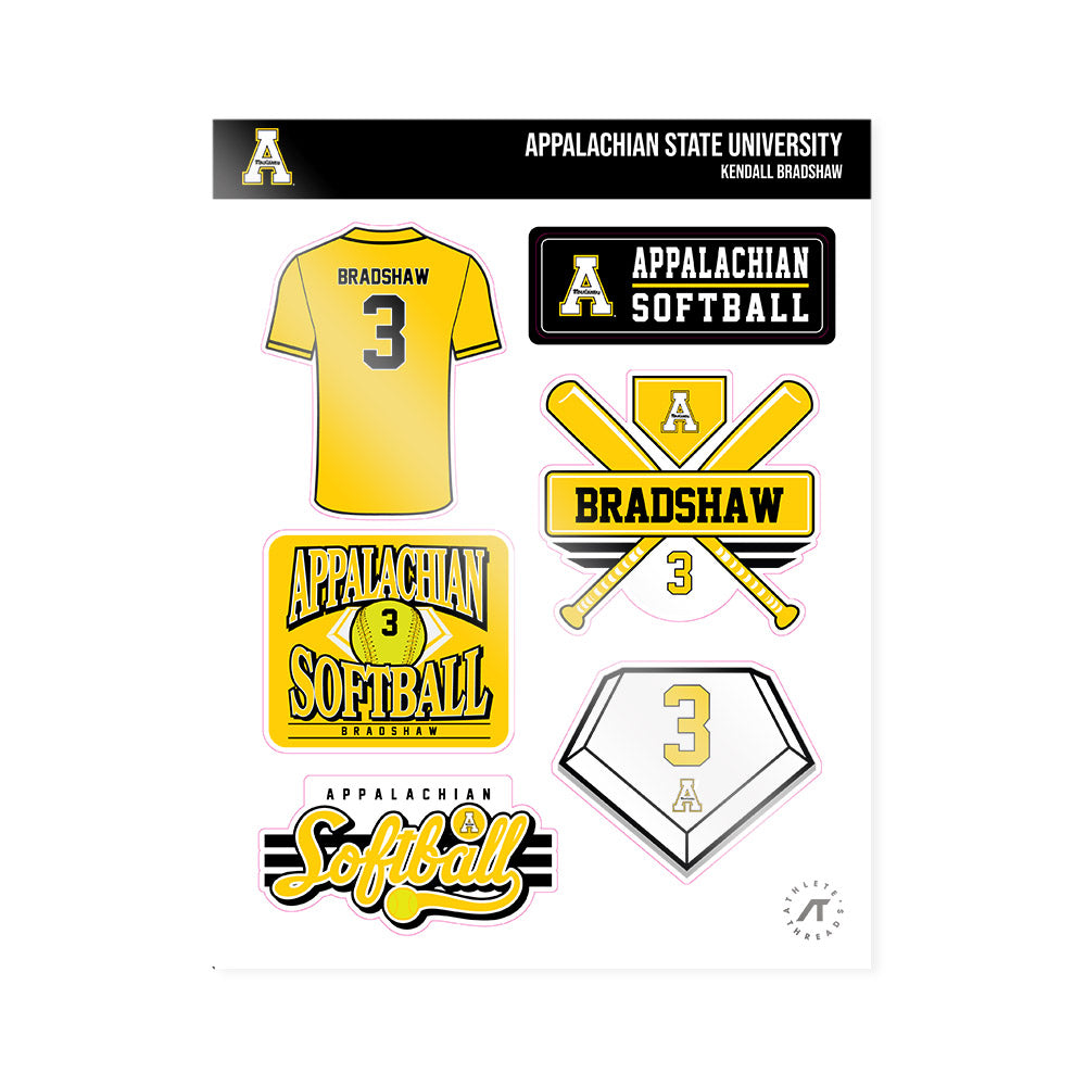 App State - NCAA Softball : Kendall Bradshaw - Sticker Sheet-0