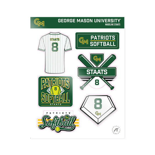 GMU - NCAA Softball : Madeline Staats - Sticker Sheet-0