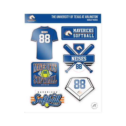 Texas Arlington - NCAA Softball : Marley Neises - Sticker Sheet-0