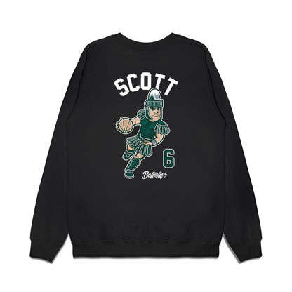 Michigan State - NCAA Men's Basketball : Jordan Scott - Ball is Life Premium Crewneck Sweatshirt-1