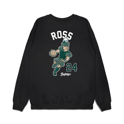 Michigan State - NCAA Women's Basketball : Lauren Ross - Ball is Life Premium Crewneck Sweatshirt-1