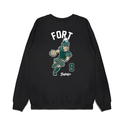 Michigan State - NCAA Men's Basketball : Trey Fort - Ball is Life Premium Crewneck Sweatshirt-1