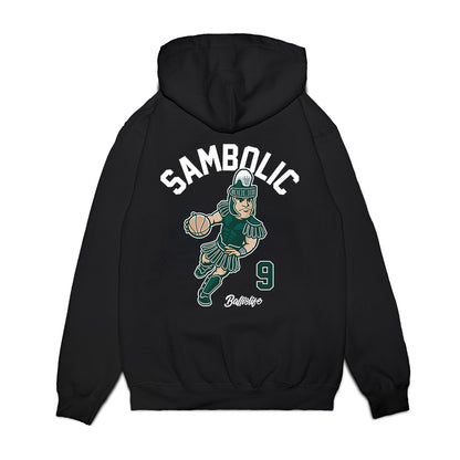 Michigan State - NCAA Women's Basketball : Sara Sambolic - Ball is Life Premium Hooded Sweatshirt-1