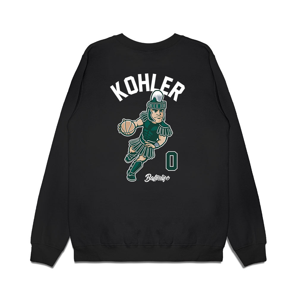 Michigan State - NCAA Men's Basketball : Jaxon Kohler - Ball is Life Premium Crewneck Sweatshirt-1