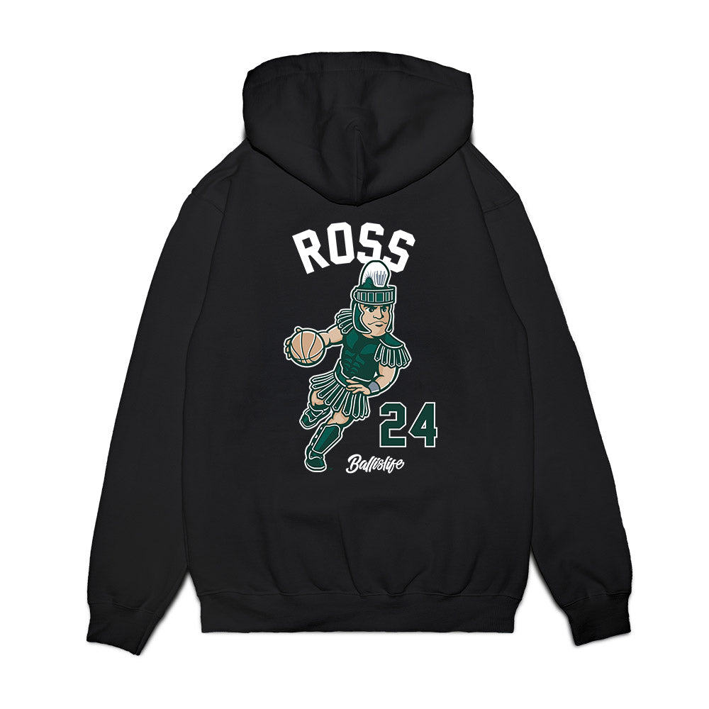 Michigan State - NCAA Women's Basketball : Lauren Ross - Ball is Life Premium Hooded Sweatshirt-1