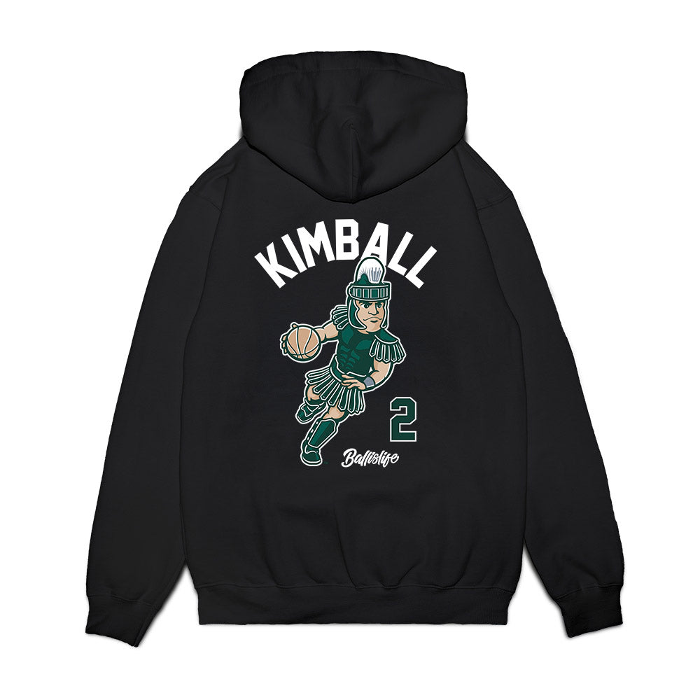 Michigan State - NCAA Women's Basketball : Abbey Kimball - Ball is Life Premium Hooded Sweatshirt-1