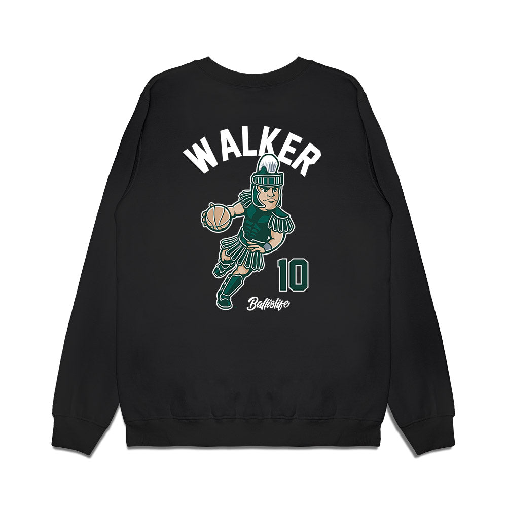 Michigan State - NCAA Women's Basketball : Lauren Walker - Ball is Life Premium Crewneck Sweatshirt-1