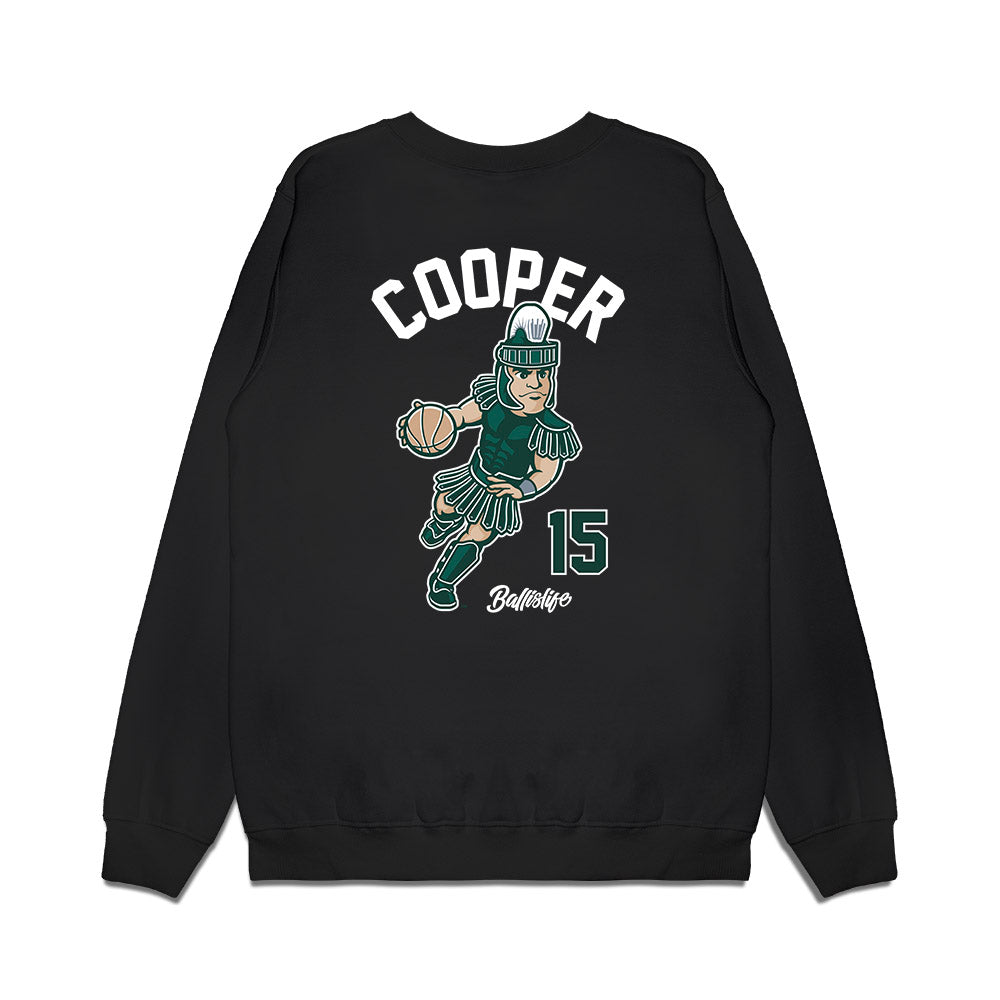 Michigan State - NCAA Men's Basketball : Carson Cooper - Ball is Life Premium Crewneck Sweatshirt-1