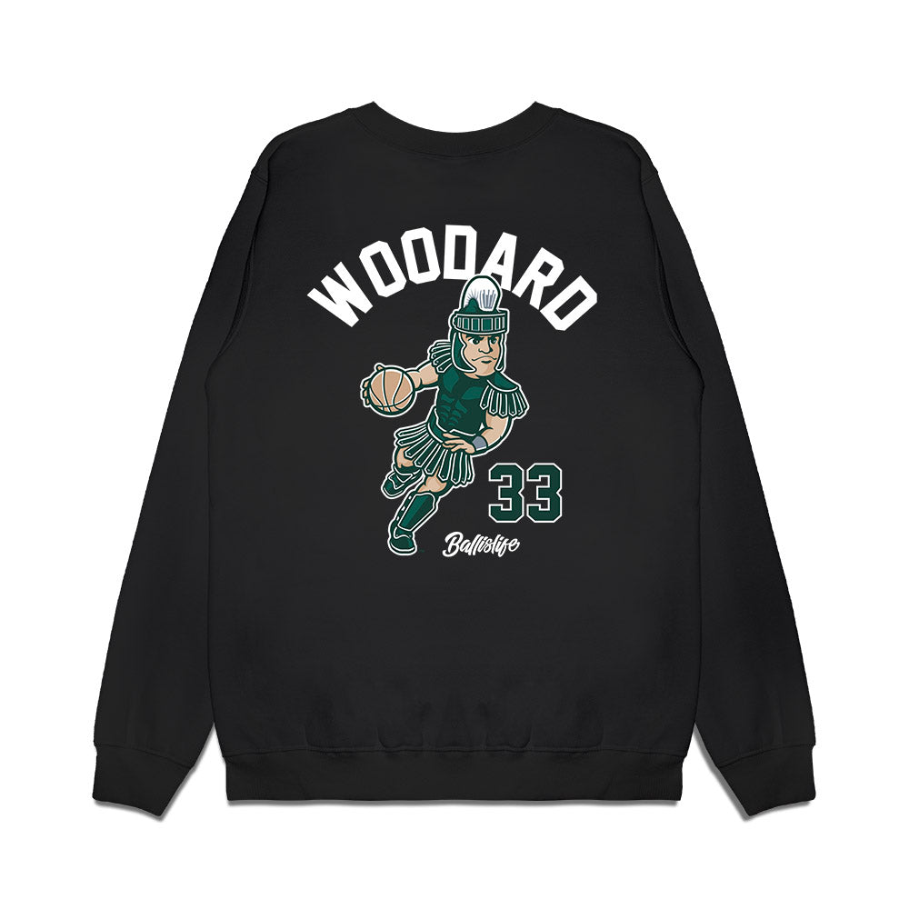 Michigan State - NCAA Women's Basketball : Juliann Woodard - Ball is Life Premium Crewneck Sweatshirt-1