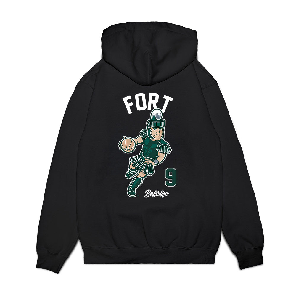 Michigan State - NCAA Men's Basketball : Trey Fort - Ball is Life Premium Hooded Sweatshirt-1