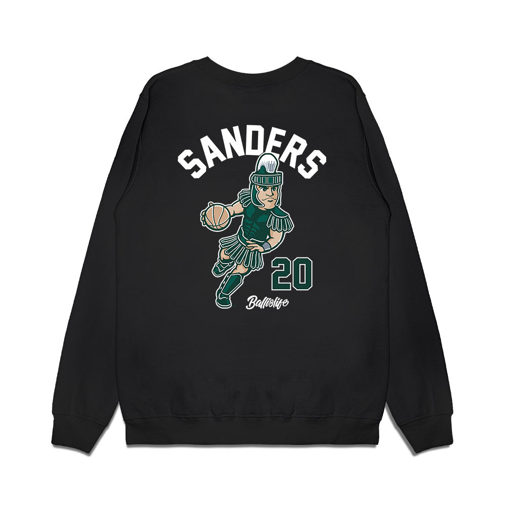 Michigan State - NCAA Men's Basketball : Nick Sanders - Ball is Life Premium Crewneck Sweatshirt-1