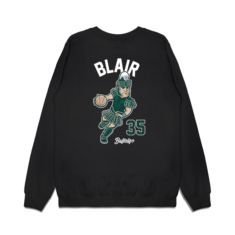 Michigan State - NCAA Women's Basketball : Kennedy Blair - Ball is Life Premium Crewneck Sweatshirt-1