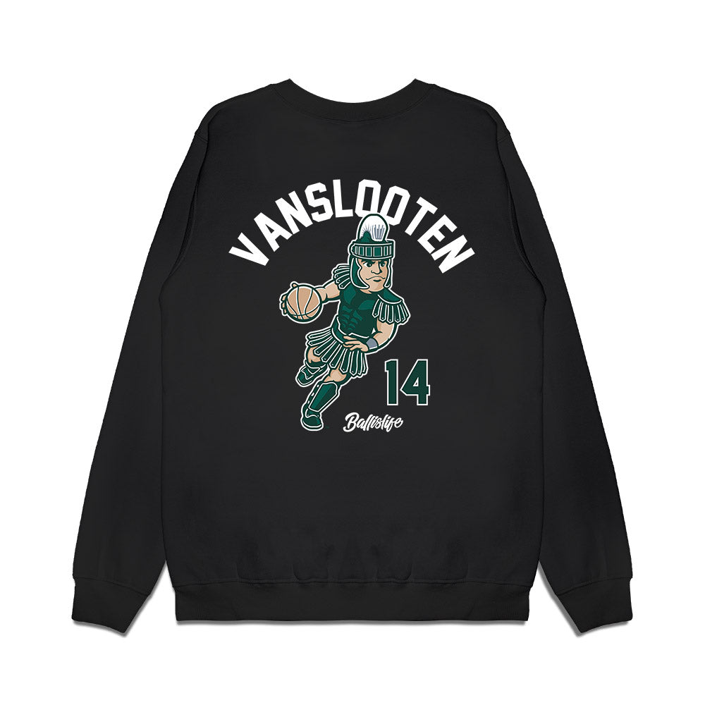 Michigan State - NCAA Women's Basketball : Grace VanSlooten - Ball is Life Premium Crewneck Sweatshirt-1