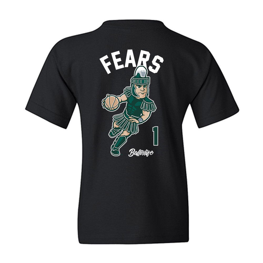 Michigan State - NCAA Men's Basketball : Jeremy Fears - Ball is Life Youth T-Shirt-1