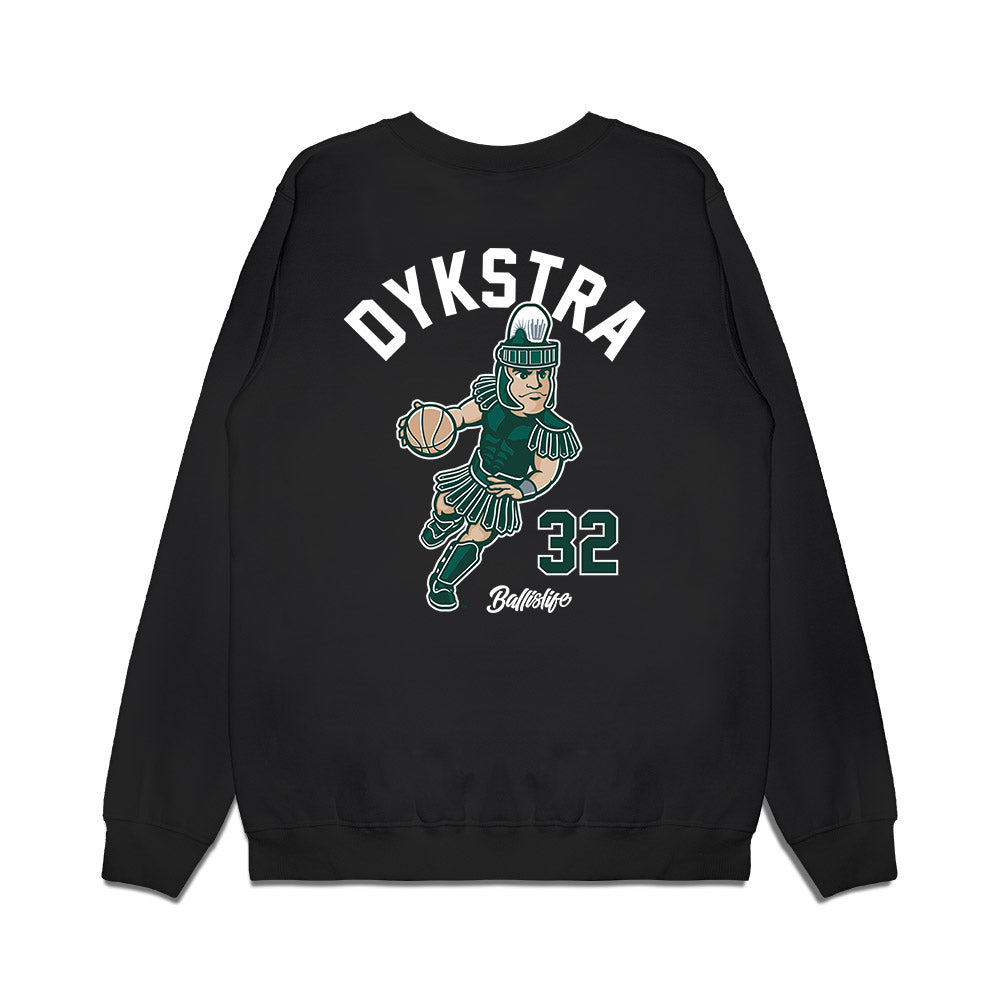 Michigan State - NCAA Women's Basketball : Marah Dykstra - Ball is Life Premium Crewneck Sweatshirt-1
